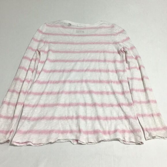 ATM Tye-Dye Pink & White Stripe Distressed T-Shirt - Picture 6 of 11